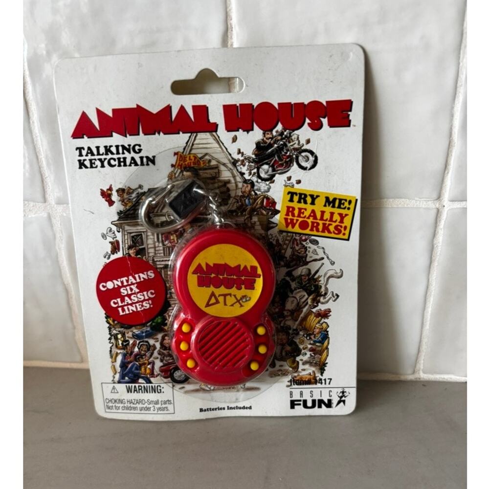 Animal House Talking Keychain Sealed Basic Fun Universal Movie Memorabilia Toga